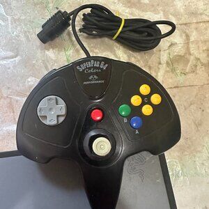 Super Pad 64 Black Game Controller Nintendo N64 Console Game System Performance